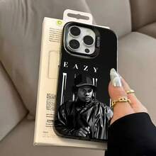 1pc Funda de Teléfono Rapper E-Eazy E IMD Color Plata para 17 16 15 14 13 12 11 Pro Max Plus - z2 - Ver 13