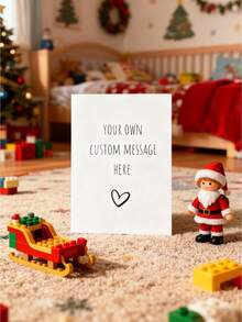 4/8Pcs Personalized Christmas Greeting Cards – Custom Printed With Your Message, Ideal For Holiday Greetings, Christmas Parties, And Sending Love To Family And Friends - Multicolor - View 5