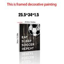 1 buc poster pânză fără ramă, poster sportiv cu fotbal, poster decorare interioară cu pasionați de fotbal, cadou, decorare de perete. Decorare mobilier interioară. Postere pentru cameră, decor pentru casă, decorare estetică a camerei, produse de decorare interioară. Cadru opțional.