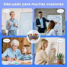 Marcadores de Tiza, Rotuladores de Gis Líquida de 12 Unidades, Perfecto para Pizarra, Pizarras, Ventanas, Vidrio, Bistro, 6 mm de Tinta Borrable con Punta Redonda Reversible y Punta de Cincel(default) - Multicolor - Ver 9
