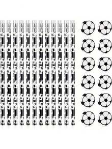 12 Pcs Sports Pencils And 12 Pcs Sports Ball Erasers Fun Wooden Pencils With Sports Eraser For Sports Themed Birthday Party Favors Office Supplies (Soccer),Christmas - White - View 10