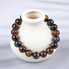 LPBeads Handmade Natural Gemstone Stretch Elastic Bracelet Healing Crystal Round Stone Beads Jewelry Gifts For Women Men,10mm,MulticolorTiger'sEye - 多色虎眼石 - 查看 7