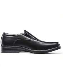 2026 Men's Classic Dress Loafers  Square Toe Dress Loafers Formal Shoes, ,,Genuine Leather Sole For Business Formal Occasions - 5-Đen - Xem 3