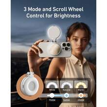 C03 - Luz magntica para selfie para telfono compatible con, CRI97 de 360 selfie anillo de llenado con espejo para selfies, fotografa, llamadas de zoom - inicial - Ver 2