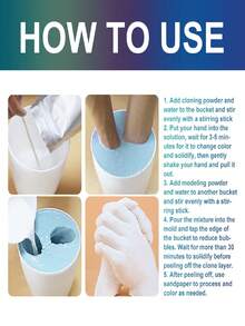 DOWMOO Couple's Handprint DIY 3D Hand Mold Making Kit - Includes Molding Powder For Hands & Feet, 3D Hand & Foot Casting Craft Set. Create Personalized Holiday Gifts, Handprint & Footprint Plaster Keepsakes. Ideal Gift For Mother, Boyfriend, Girlfriend, And Family. Great For Mother's Day, Valentine's Day, And Other Occasions. Random New Or Old Style Shipped. - Multicolor - View 4