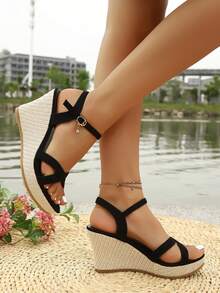 New Summer Wedge Fairy Sandals, Versatile Thick-Soled Waterproof Platform For Heightening And Slimming