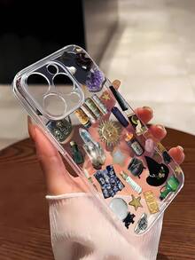 Moon1pc 时尚个性化太阳水晶塔罗牌拼贴图案全覆盖透明防指纹TPU软手机壳，兼容/Galaxy/ 16 Pro Max/16/16 Pro/16 Plus/11/15/15 Pro/15 Pro Max/12/13/14 Pro Max/Xs/Xr/11 Pro/11 Pro Max/12 Pro/12 Pro Max/13 Pro/13 Pro Max/7 Plus/14 Pro/14 Pro Max/14 Plus/7 Plus/8 Plus/8/SE2/12 Mini/13 Mini - 彩色 - 查看 4