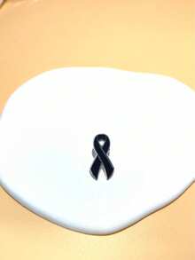 YWGEZHI 1枚黑色丝带胸针，国际乳腺癌防治宣传标志 - 黑色 - 查看 2
