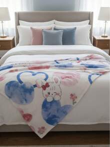 Comforters - Beige With Blue - View 2