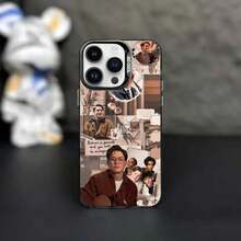 Funda de Teléfono Linda Actor K-Kit C-CONNOR para 17,16,15,14,13,12,11,Pro,MAX Cubierta Negra Mate a Prueba de Golpes - Z6 - Ver 4