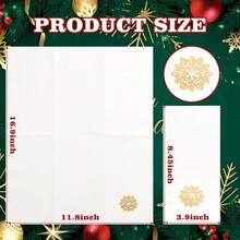 50 Pack Christmas Snowflake Paper Napkins - Cloth-Like Christmas Disposable Hand Towels, Gold Premium Quality Xmas Dinner Napkin For Home Kitchen Table Bathroom Holiday Decor,GoldSnowflake - GoldSnowflake - View 3