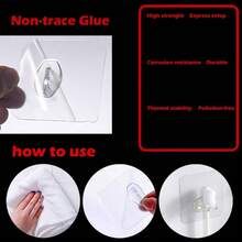 6 Pack Wall Mounted Multi-Function Storage Hooks - Transparent Seamless Reusable, Power Plug Socket & Razor Holder, Home Office Bathroom Wall Hanger For Keys,6 Pack - 6 件裝 - 查看 6