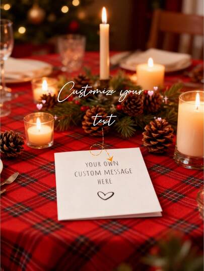 4/8Pcs Personalized Christmas Greeting Cards – Custom Printed With Your Message, Ideal For Holiday Greetings, Christmas Parties, And Sending Love To Family And Friends
