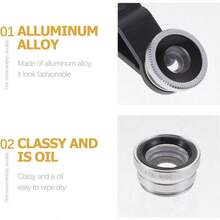 Lente de Cmara para Telfono con Clip Lente Macro y Ojo de de Aleacin de Resistente al Agua para Smartphone Plata - inicial - Ver 7