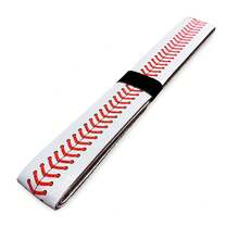 Cinta de agarre de bate para béisbol/softball |   Reemplazo de agarre de bate de béisbol precortado de 1,10 mm, puntada de béisbol roja y blanca - blanco y rojo - Ver 6