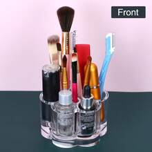 Acrylic Lipstick Holder,Small Flower Clear Compact Lip Gloss Liner Nail Brush Organizer With 12 Slots