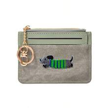 Mint Green Dachshund Multi-Card Holder Wallet Compact & Convenient Card Case Large Capacity & Personalized For Women Mini Wallet Small Wallet Wallet Keychain Card Wallet Gifts Stocking Stuffers Accessories - Multicolor - View 11