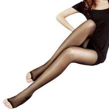 Ultra-Thin Sheer Open-Toe Tights – Spring/Summer Ankle Strap Hosiery In Nude, Beige & Brown, Seamless & Comfortable, Perfect For Casual & Formal Occasions, Hand Washable - 咖啡 - 查看 1