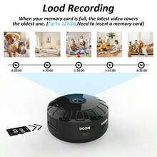 1pc 1080P Full HD Wireless Smart Security Camera, 2.4G WiFi Monitoring, Night Vision, Remote Control & Monitoring Via Mobile Phone, Compact & Stylish Design, Easy Installation, Suitable For Elderly, Children, Pets, Home Security Monitoring - Black - View 9