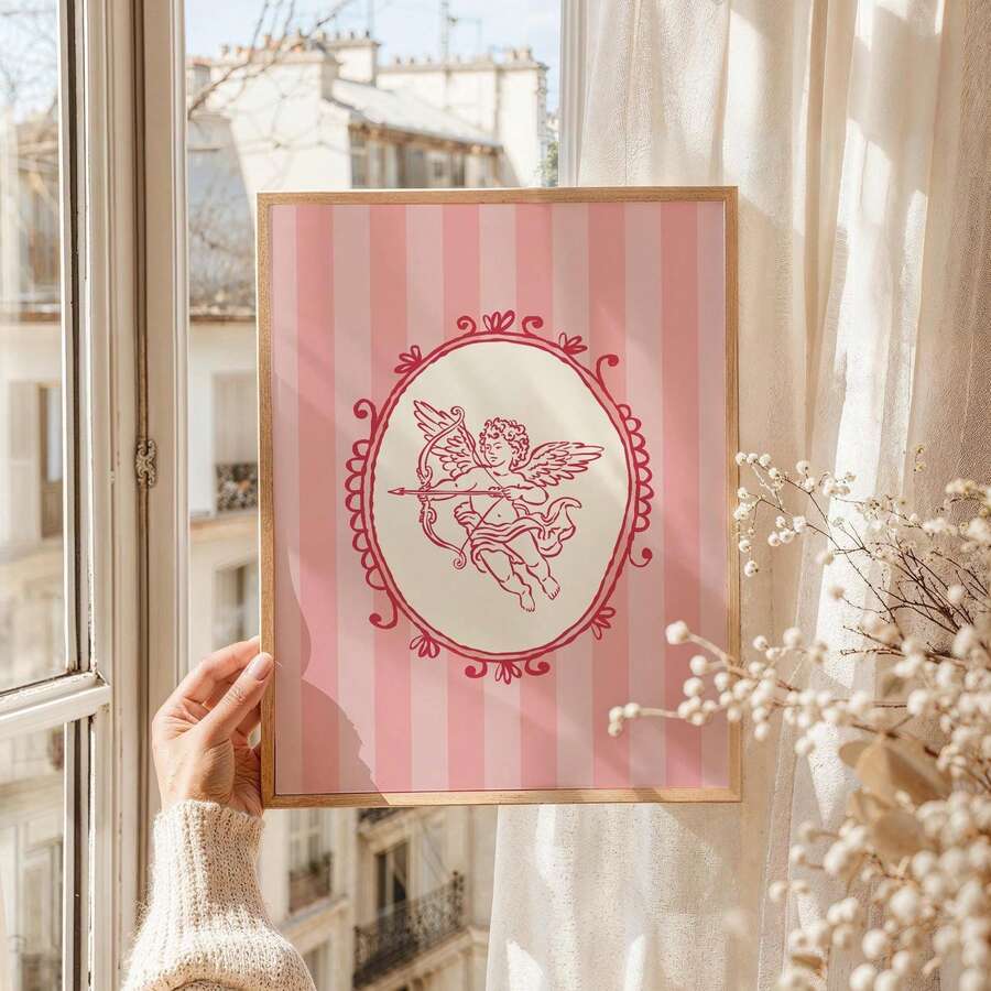 1 bức tranh in hình thần Cupid cổ điển, tranh kỹ thuật số tải xuống, tranh treo tường phong cách Cottagecore dễ thương, áp phích Valentine, trang trí ngày Valentine, trang trí phòng, trang trí nhà cửa, trang trí tường, trang trí phòng ngủ, trang trí phòng khách, áp phích cho phòng, trang trí phòng màu hồng, trang trí phòng theo phong cách thẩm mỹ, tranh treo tường ngày lễ, tranh in hình trái tim lãng mạn theo phong cách thẩm mỹ cho phòng ngủ, phòng khách, trang trí Valentine.