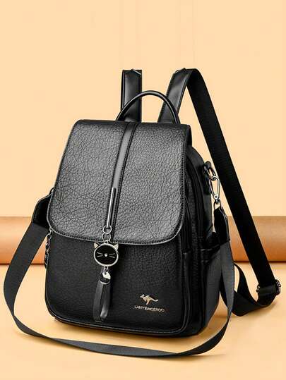 Women's Backpack, New Fashion Soft Leather Travel Casual Multi-Function Large Capacity Mommy Backpack, Exquisite Minimalist Personalized