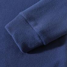 Sudadera con cierre de un cuarto para hombre, forro polar coral con cierre de 1/4 u2013 Sudaderas ajustadas, estilo casual de moda, para viajes - M + Azul - Ver 2