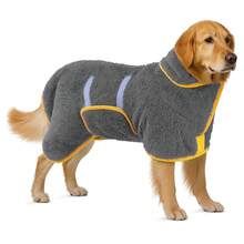 Fleece Dog Sweater, Warm Pet Clothing For Small, Medium, Large Dogs In Winter, Soft Pullover, Puppy Sportswear For Cold Weather - Grey - View 20