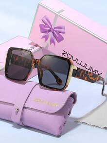 Kính trang trí vuông gọng lớn thời trang ZOVUJUMY, thiết kế thanh lịch, dành cho cả nam và nữ, thích hợp khi lái xe, hoạt động ngoài trời, du lịch nghỉ dưỡng - Nhiều màu - Xem 3