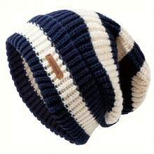 2025 New Brimless Women's Hat, Universal Striped Warm Lightweight Hat Autumn And Winter
