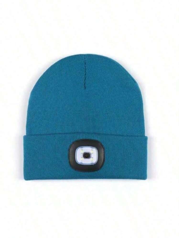 Rechargeable LED Beanie With Hands-Free Headlamp Warm Knit Hat USB Powered Adjustable Straps And Bright Beam Suitable For Camping Hiking And Night Work - Multicolor - View 26