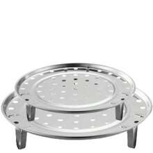 1/3pcs LDQ Stainless Steel Steamer Rack - Rust-Proof For Home Storage Pots, Multi-Layer Round Steamer Insert With Can Holder Accessory, Perfect For Home Kitchen Use, Kitchen Helper[Please Remove The Anti-Scratch Film Before Use, If It Cannot Be Removed, Please Use Hot Water To Soak] - Multicolor - View 16