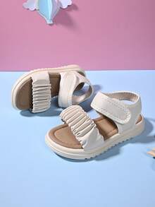 2026 Summer New Fashionable Flat Sandals For Women, Lightweight, Non-Slip, Comfortable Beach Sandals, Suitable For Petite - Beige - View 3