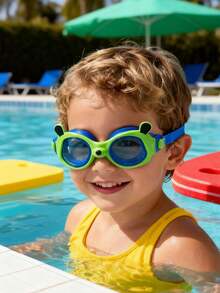 1 Piece Children's Anti-Fog HD Swimming Goggles, Waterproof Anti-Fog HD Professional Diving Goggles Swimming Equipment - Goggles, Suitable For Children Aged 3-16 Years Old For Swimming And Diving - Multicolor - View 3