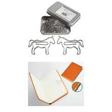 Pinzas de papel para caballos, marcador de página en forma de animal para suministros escolares de oficina, idea de regalo, 30 unidades (paquete de 1 caja)(Modern) - Multicolor - Ver 1