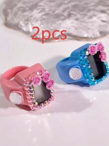 New Rhinestone Decorated Electronic Counter, Convenient Manual Press Counting, Multiple Colors Available, Suitable For Prayer Counting, People Counting And Other Functions - Multicolor - View 12