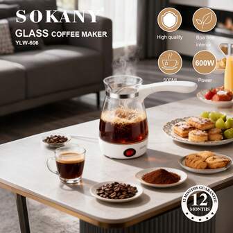  SOKANY606 土耳其咖啡壶 玻璃电水壶 500ML