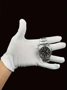 3双白色手套，适合湿疹和手部干燥 - 透气工作手套，带衬里 - 保湿SPA级柔软珠宝检查手套 - 弹性贴合布手套，适合大多数女性，可用于挖掘、种植、除草，保护指甲和手指，男女通用，全指手套，可手洗 - 彩色 - 查看 5