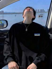 Men Sweatshirts - Black - View 1