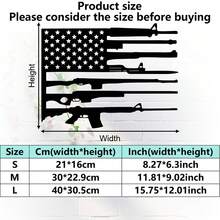 زخرفة جدارية معدنية سوداء على شكل علم أمريكا، مناسبة للأماكن الداخلية والخارجية، وتنطبق بشكل مثالي على غرف المعيشة والحمامات والمطابخ والمكاتب - متعدد الألوان - مشاهدة 2