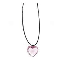 Yocoyee Dainty Colorful Glass Heart Shape Pendant Necklace Stainless Steel Link Rope Chian Love Heart Charms Pendant Necklace Y2K  Jewelry Accessories For Women Jewelry,6pcs - 6pcs - 查看 4