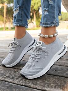 时尚休闲系带透气运动鞋