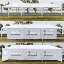 10'x30 Canopy Tent Gazebo Wedding Party Tent Heavy Duty 5 Removable Walls White - 1 - View 9