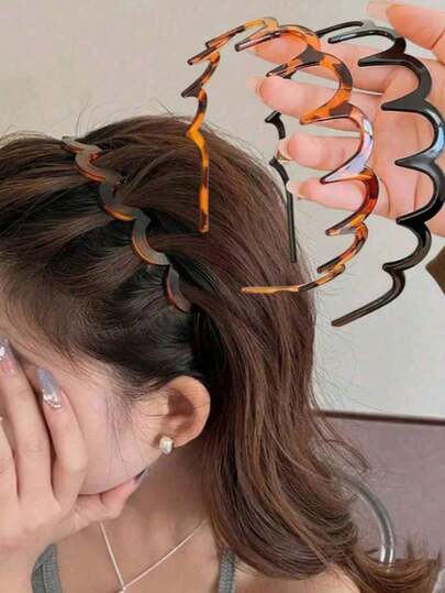 2pcs/1pc Set Women Leopard Tooth Headband, Non-Tight Hair Tie, Casual Hairstyle Accessory, Minimalist Style Hair Hoop, Couples Valentine's Day Gift, Hair Accessories, Autumn Headwear, Travel, Hair Tools, Women Accessories, Hair Products, Autumn, Hair Accessories, Travel, Women Hair Accessories, Accessories, Hair Products, Supplies, Beauty Accessories, Gift, Travel, Women Gift, Hair Products, Christmas Stocking Stuffers Hairband