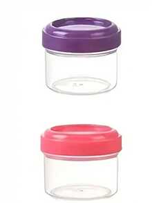 2pcs Transparent Mini Plastic Jars, Portable Small Plastic Storage Boxes For Sauces And Spices - Portable Small Plastic Containers, Bento Condiments, Seasoning And Spice Tools, Salt, Spice Storage, Convenient To Carry, Suitable For School Supplies, Picnics And Parties, Kitchen Gadgets (Random Color) - Multicolor - View 15