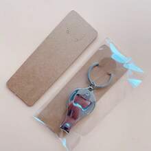 20/80/100pcs White Display Packaging Cards With Clear Bags, Keychain Presentation Card Set, Convenient DIY Jewelry Display For Keychains - Multicolor - View 7