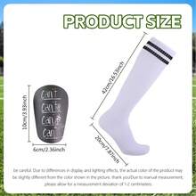 1 Set Football Socks & Shin Guards, Long Tube Socks With Towel Lining, Non-Slip Breathable Leg Protection Pads, Sturdy Impact Resistant - Football Sock Set - View 3