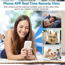 1pc 1080P Full HD Wireless Smart Security Camera, 2.4G WiFi Monitoring, Night Vision, Remote Control & Monitoring Via Mobile Phone, Compact & Stylish Design, Easy Installation, Suitable For Elderly, Children, Pets, Home Security Monitoring - Black - View 5