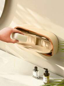 带沥水盘的豪华皂碟，防水皂架，淋浴皂碟，壁挂式皂盒，带排水盖的壁挂式皂碟，必备浴室用品，返校季好物 - 彩色 - 查看 6