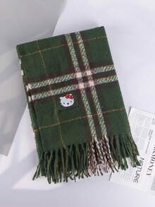 SANRIO 1条Hello Kitty可爱高级针织围巾，保暖防风冬季骑行围巾，适合圣诞节使用 - 彩色 - 查看 17