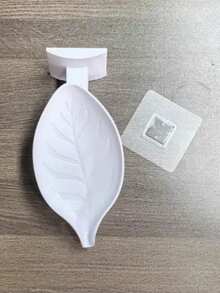 1个浴室皂盒马桶免钻孔塑料创意叶形可调节旋转吸盘排水皂架，壁挂式带排水皂碟 - 免钻孔安装，可爱叶形设计，耐用塑料皂架，适用于浴室、厨房和淋浴间收纳，方便清洁，节省空间，淋浴皂碟 - 綠色 - 查看 7